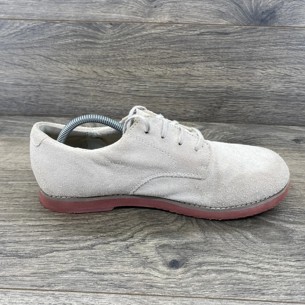 Sperry Top-Sider Tevin Boys Suede Oxford Shoes Sand Beige Size 5.5 YB26435F